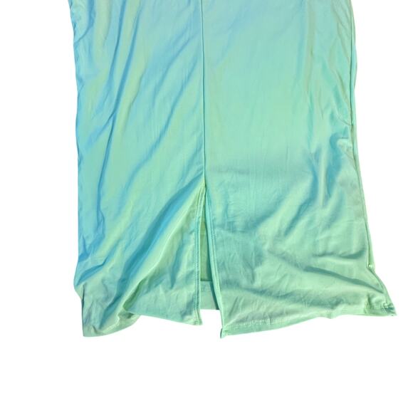 NWT Womans fashion nova lime green unstoppable cut out maxi skirt set plus 1X - Picture 7 of 9